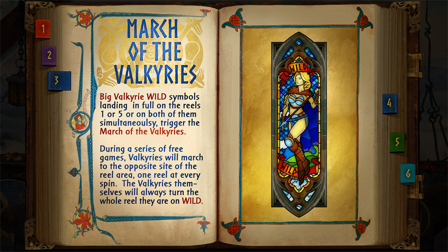 The rules design for Call of the Valkyries video slot game