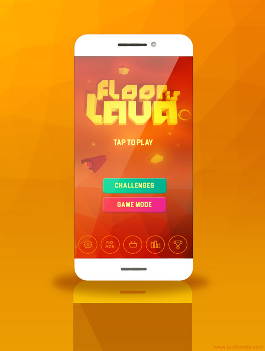 UI design for a casual mobile game 