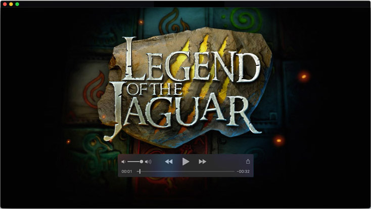 Logo design and motion design for Legend of the Jaguar video slot game
