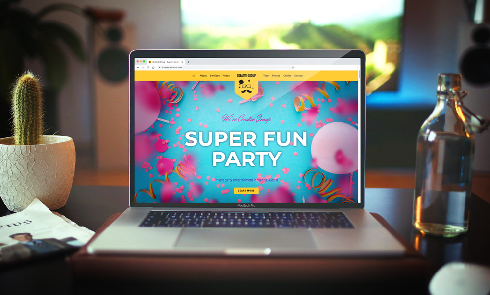 Website for Entertainment Agency Creative Group 