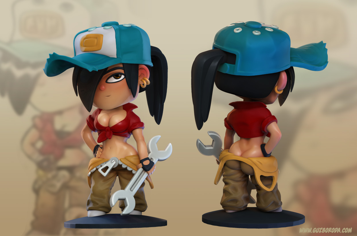 3D model of a character Lawless from the game Mercenary Kings