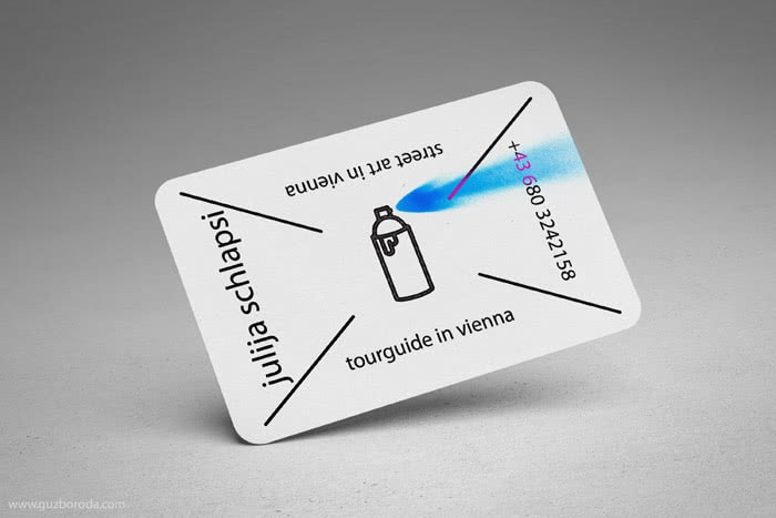 Business card design for a tour guide in Vienna