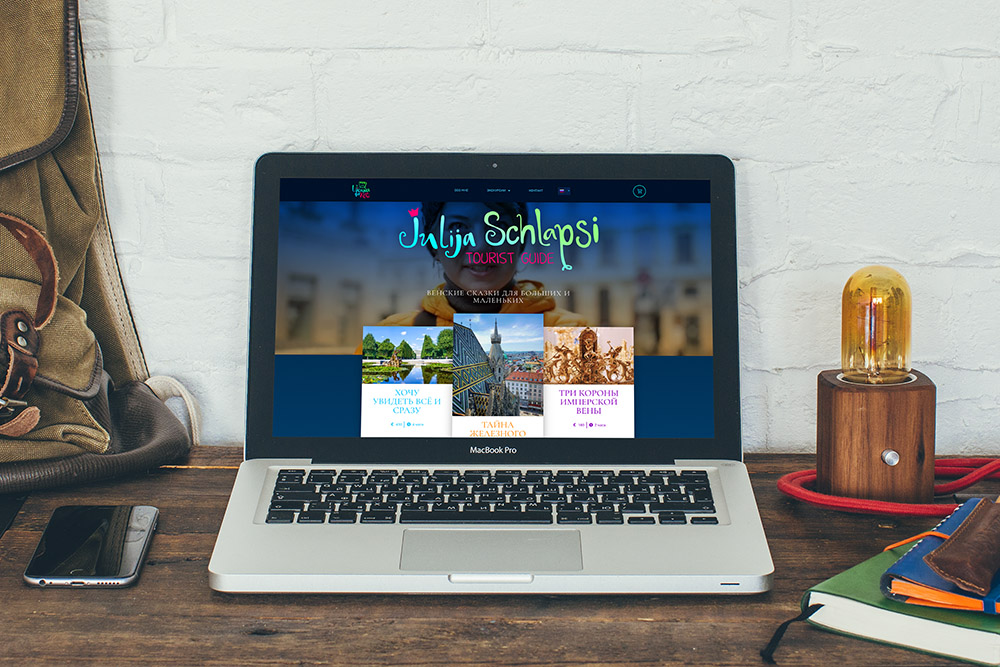 Website for for a guide Julija Schlapsi in Vienna